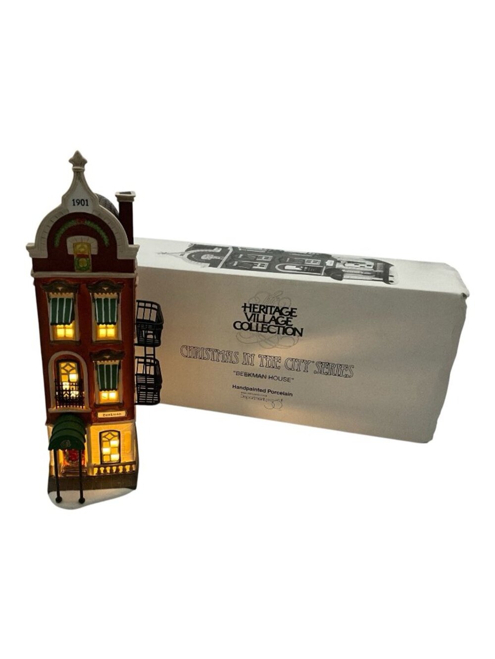 Dept 56 Christmas in the City "Beekman House" Porcelain Building  Vintag Retired